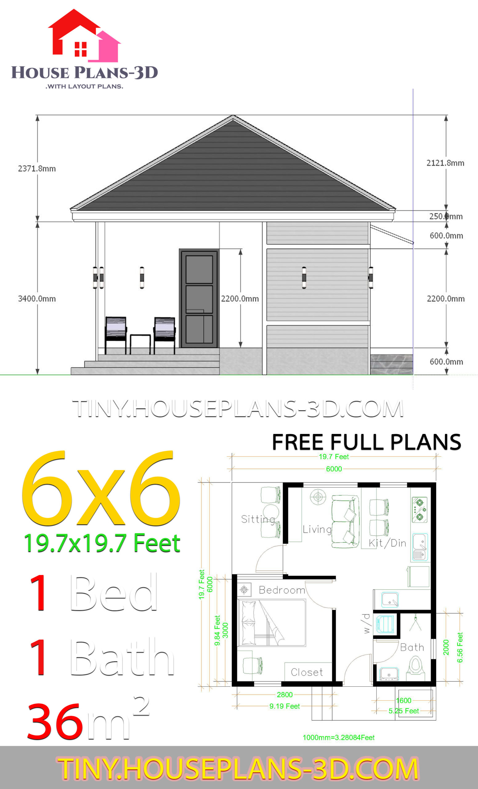 Hip 3 Plans Roof Bedroom House